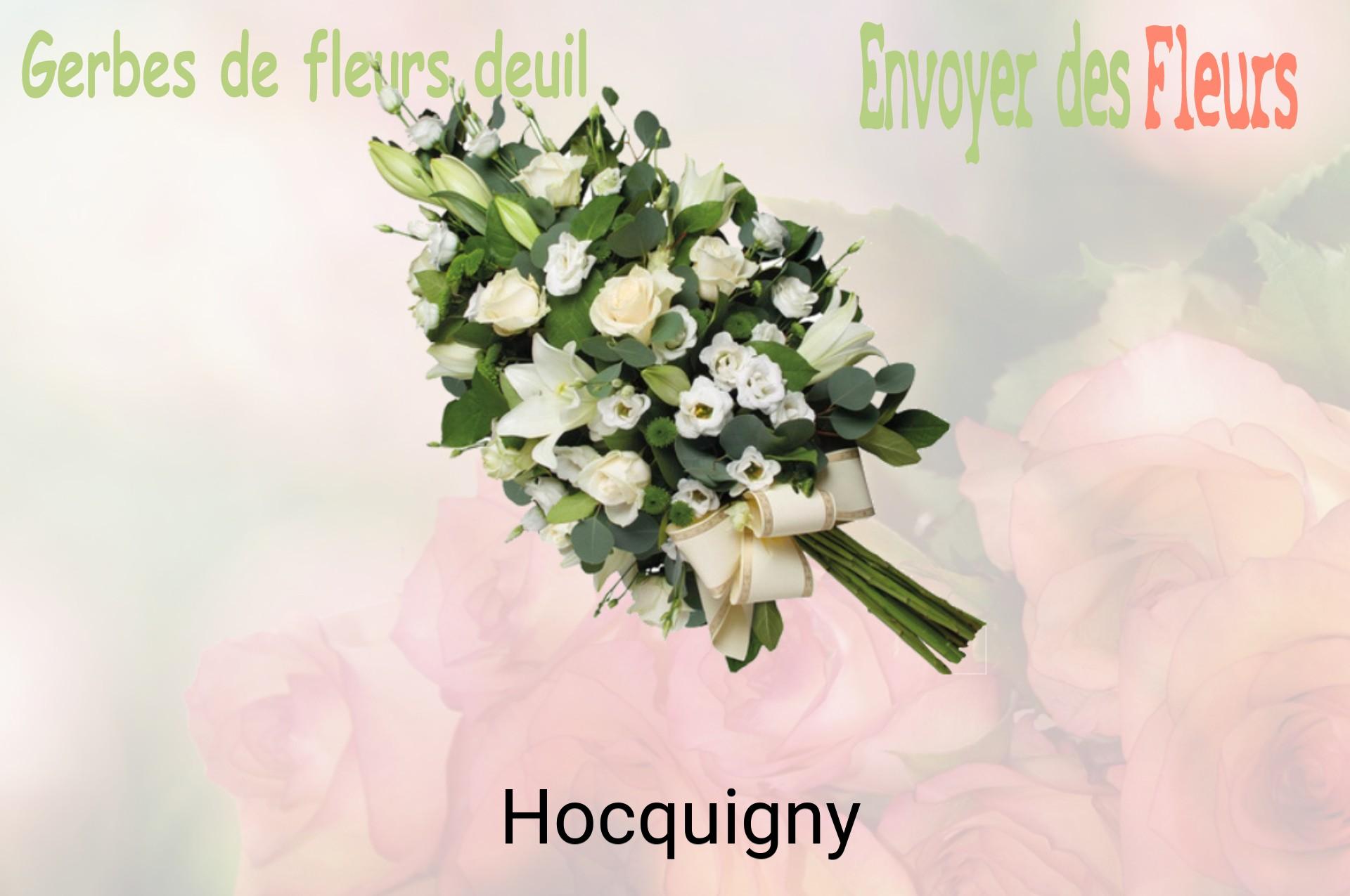 Gerbe de fleurs de deuil livrée à Hocquigny